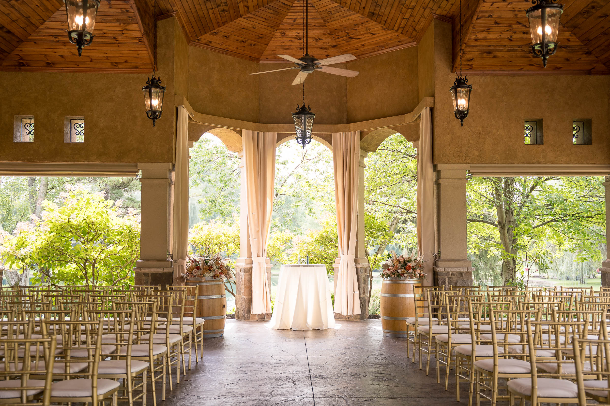 Wedding Ceremony in The Pavilion, Gervasi Vineyard Wedding Photographer