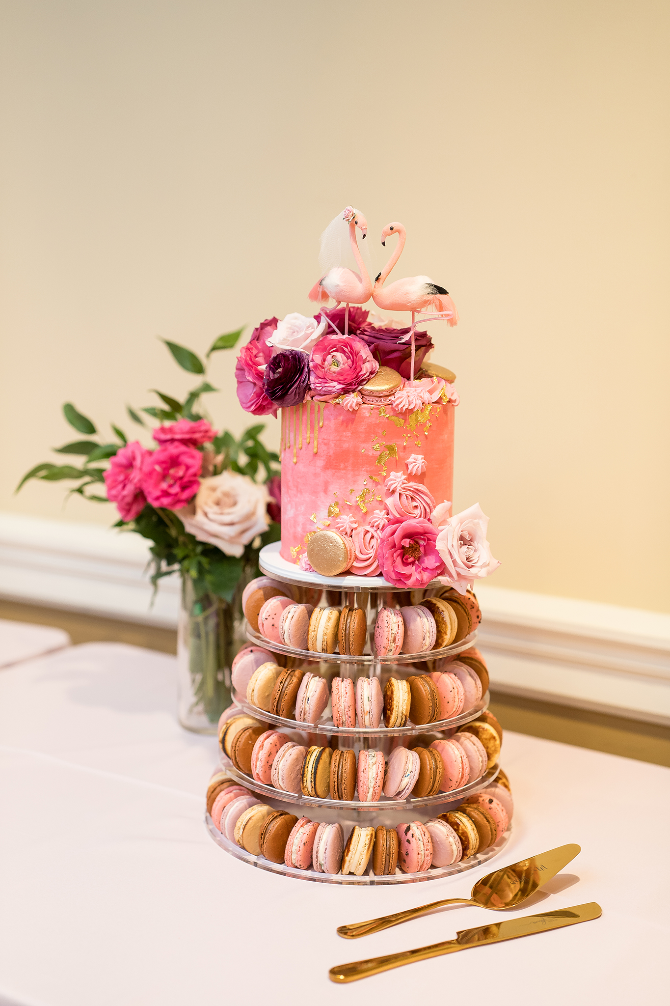 Onesto Event Center Wedding Cake at Reception