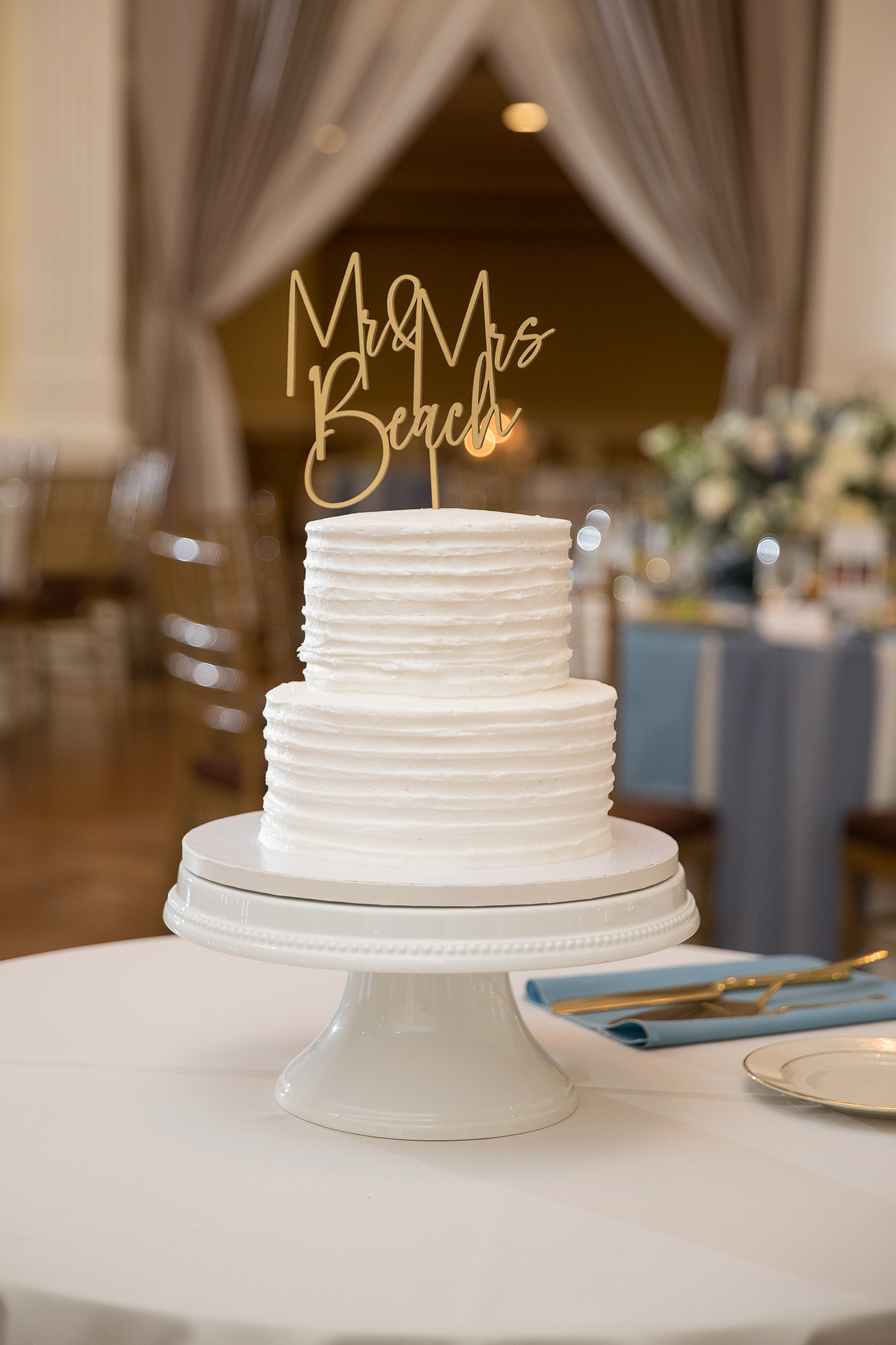 Onesto Event Center Wedding Cake at Reception