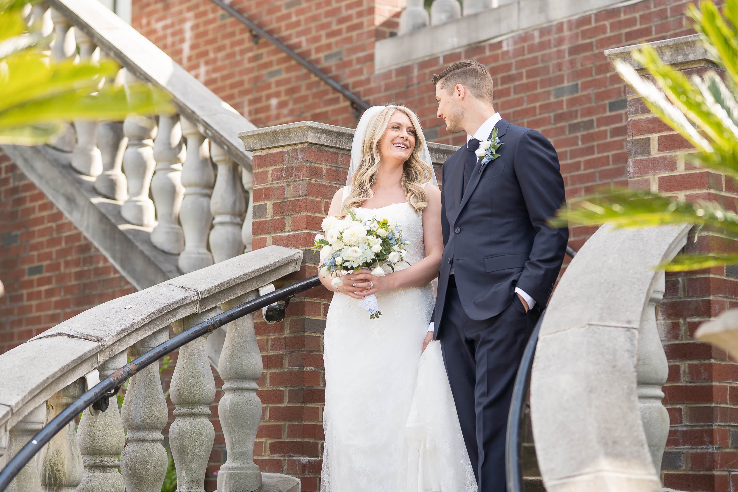 Bride and groom portraits at Portage Country Club in Akron Ohio.