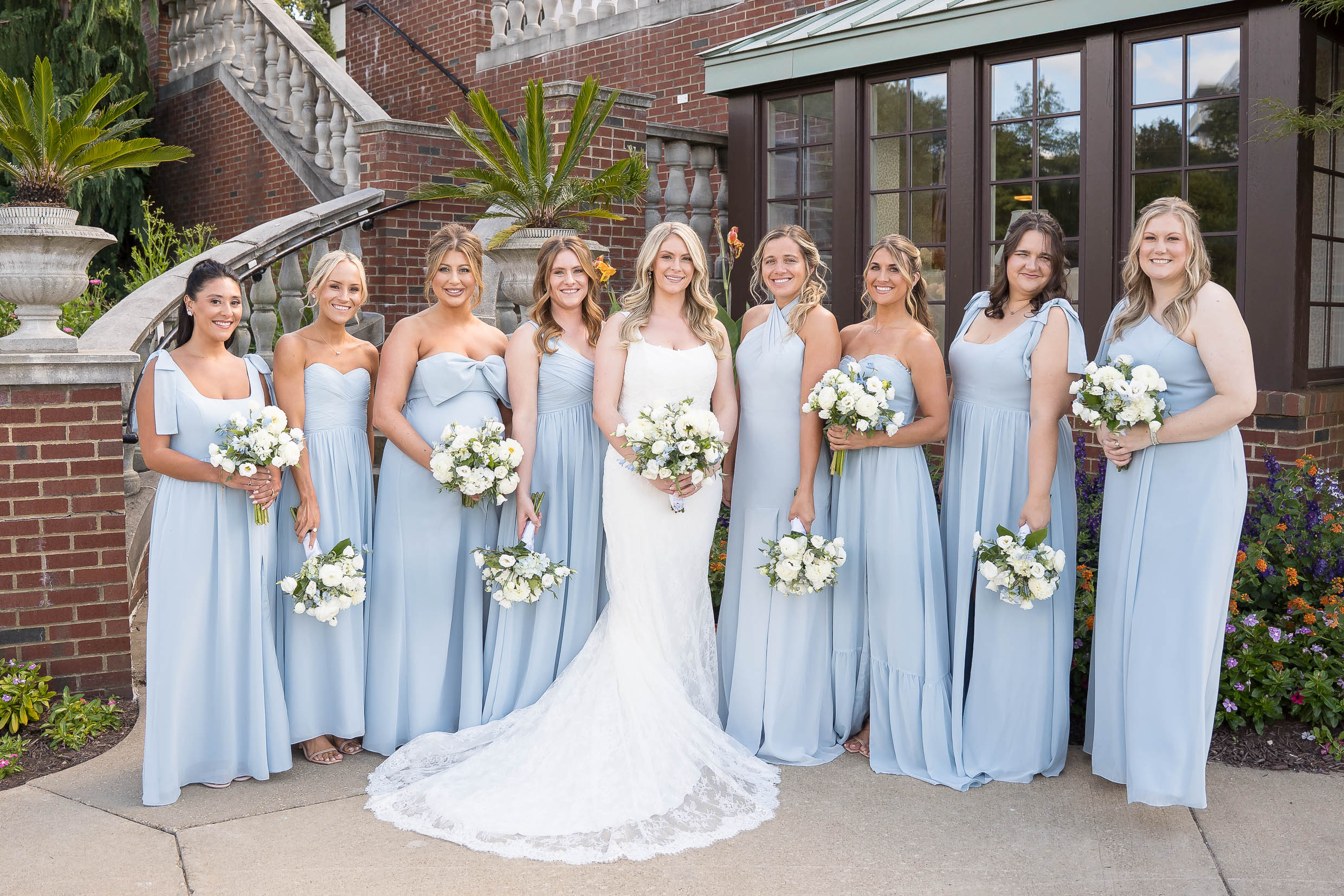 Wedding party photos at Portage Country Club Wedding Akron Ohio by Sabrina Hall Photography.
