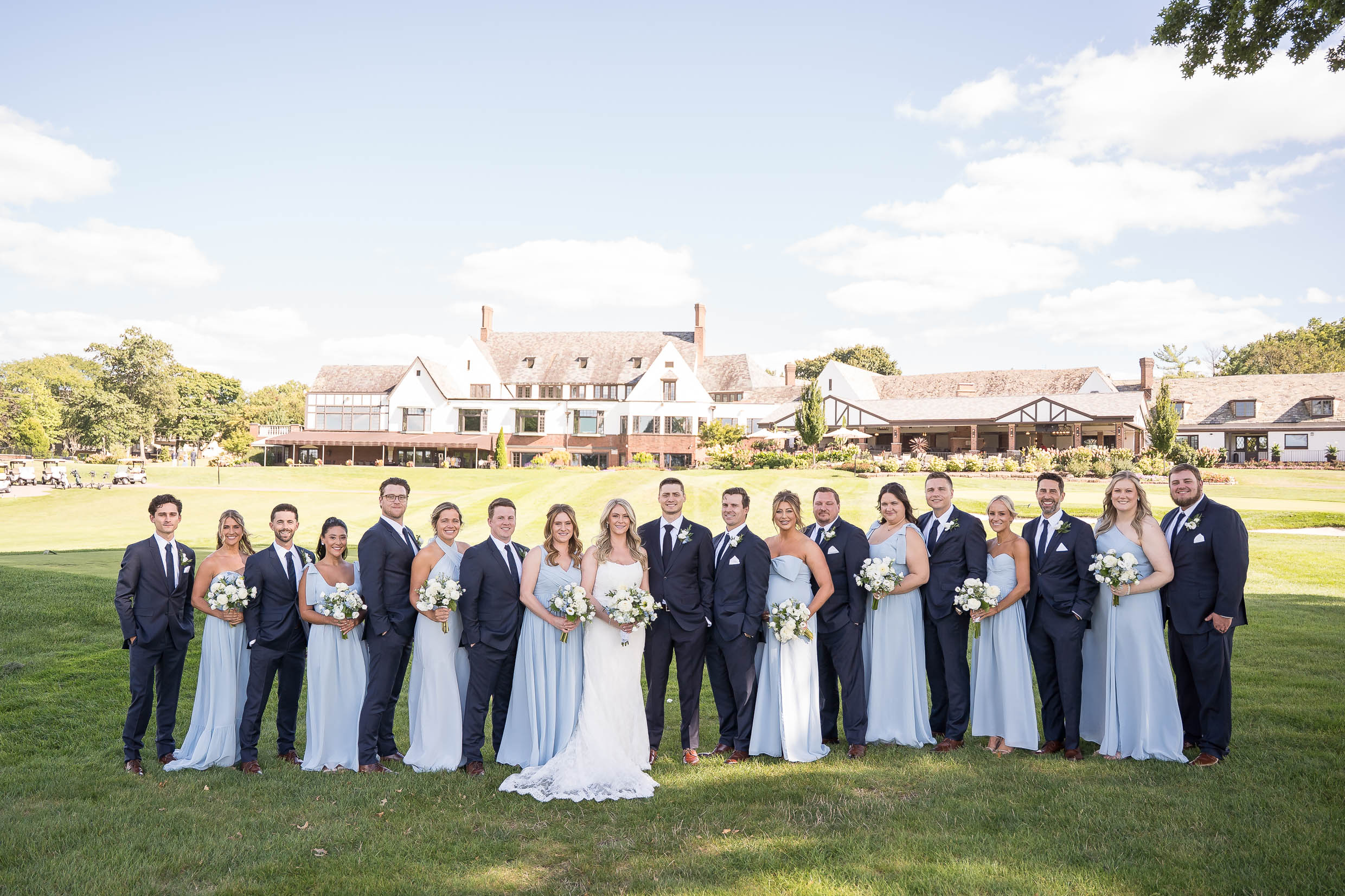 Wedding party photos at Portage Country Club Wedding Akron Ohio by Sabrina Hall Photography.