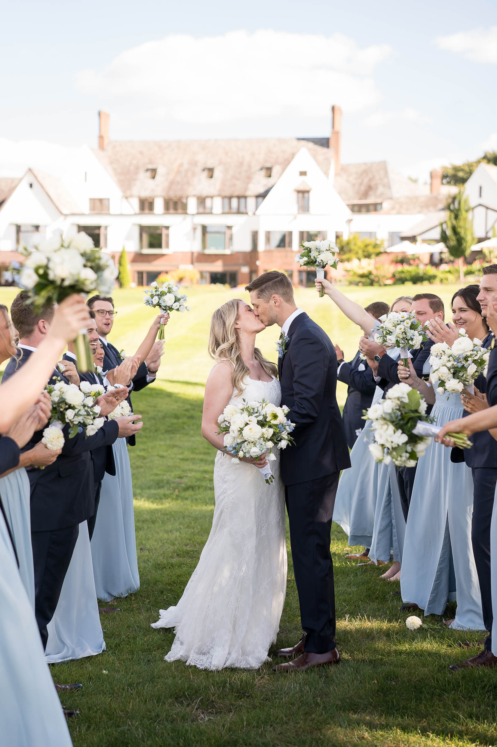 Wedding party photos at Portage Country Club Wedding Akron Ohio by Sabrina Hall Photography.