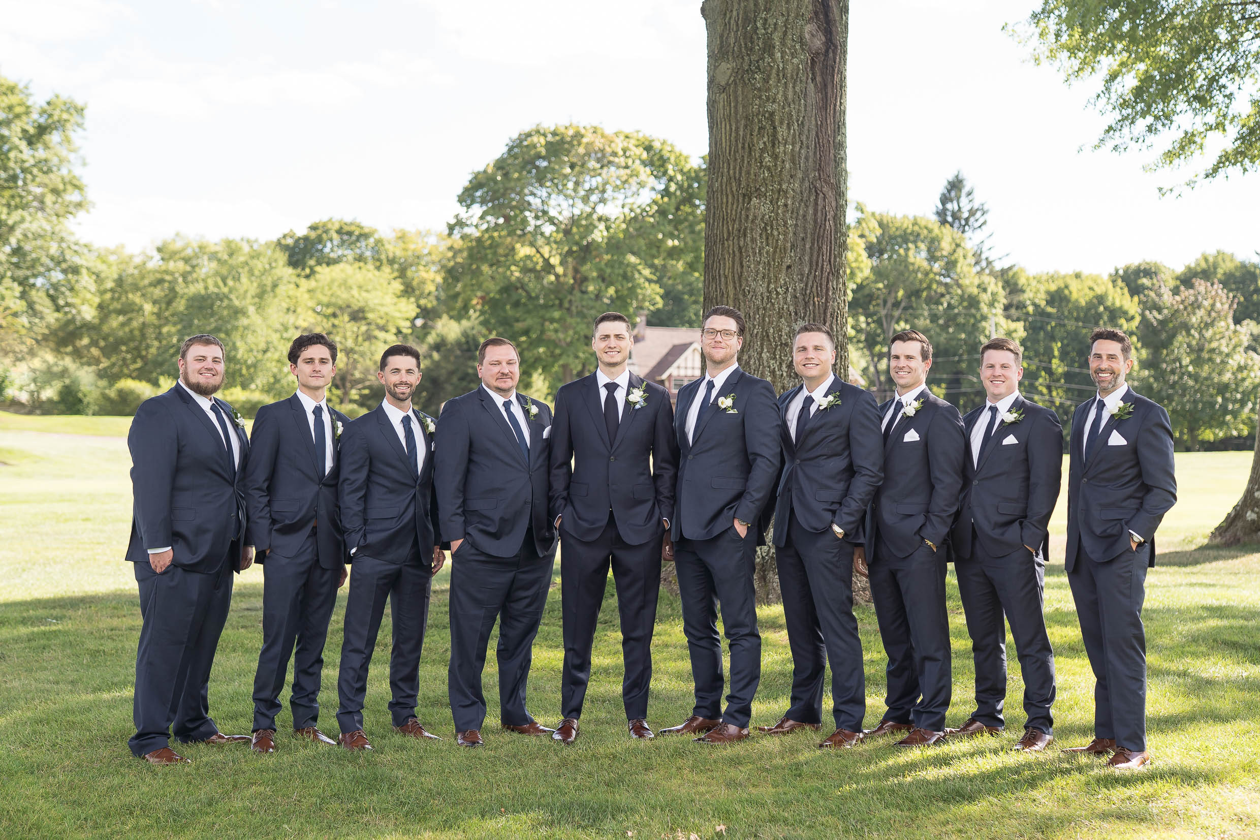 Wedding party photos at Portage Country Club Wedding Akron Ohio by Sabrina Hall Photography.