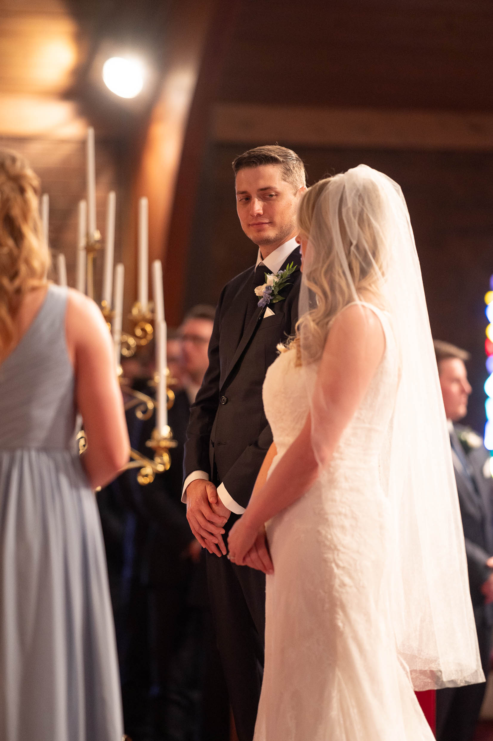 Orthodox wedding ceremony at a church in Akron before the reception at Portage Country Club.